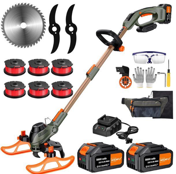 👨‍🌾 WeGofly 4in1 Akku Rasentrimmer mit 2x 21V 5.0A Akku für 79,99€ (statt 160€)