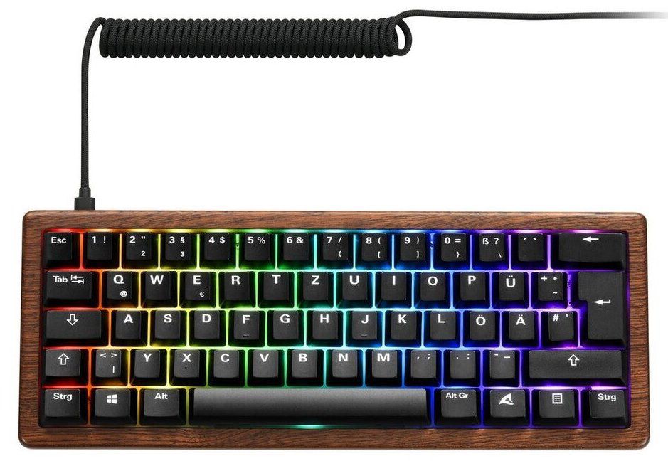 ⌨️ Sharkoon Skiller SGk50 S4 Wood, PBT, RGB Gaming Tastatur für 109,90€ (statt 144€)