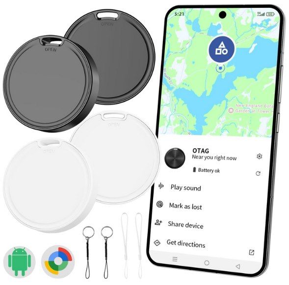 🔐 4x CooAoo Schlüsselfinder Google Find Hub ohne Abo für 14,49€ (statt 25€)