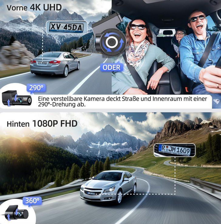 📽️ CIEVIE D100 PRO 4K+1080P Dashcam mit GPS & WiFi für 69,99€ (statt 80€)