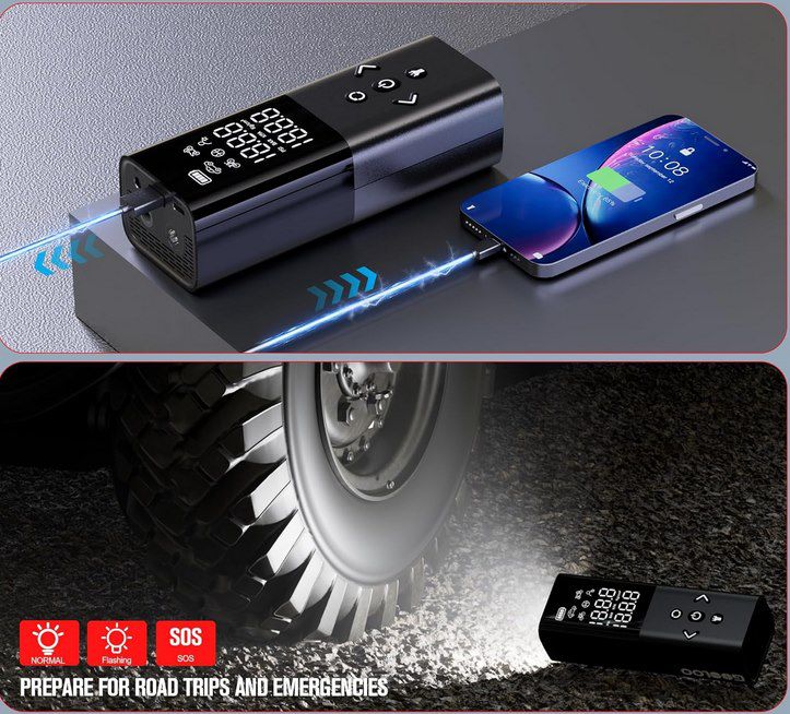 🚲 GOOLOO AP150 elektrische Luftpumpe mit bis zu 10bar & 6.000mAh für 29,99€ (statt 40€)