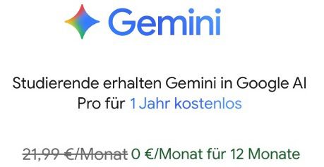 🎓 Azubis und Studis: Google AI Pro mit 2TB ➡️ ein Jahr lang gratis (statt 260€)