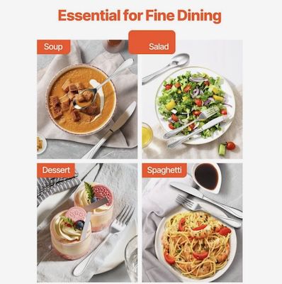 🍴 Vevor 45 tlg. Besteckset für 29,44€ (statt 57€)