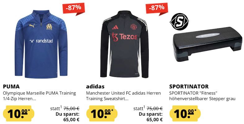 👕⚽️ SportSpar: Fixpreis Sale   Alles nur 10€ zzgl. VSK + 5€ Gutschein