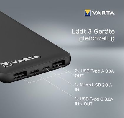 🔋 VARTA Powerbank mit 10000mAh für 16,99€ (statt 22€)