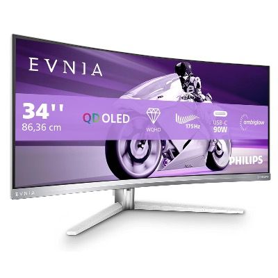 🧨 Philips Evnia 34M2C8600 34″ WQHD Curved OLED-Ambiglow-Monitor 🖥️ für 599€ (statt 719€)