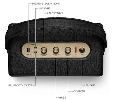 🔊💃🕺 Marshall Kilburn III Tragbarer Bluetooth Lautsprecher für 289,99€ (statt 348€)