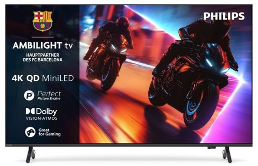 📺 Philips 65 65MLED910 Ambilight Mini LED 4K TV mit Dolby Atmos für 949,99€ (statt 1.140€)