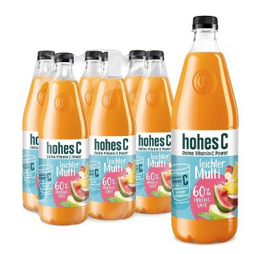 🍊 6er Pack Hohes C Multivitaminsaft je 1 Liter ohne Zuckerzusatz ab 5,87€ (statt 17€)