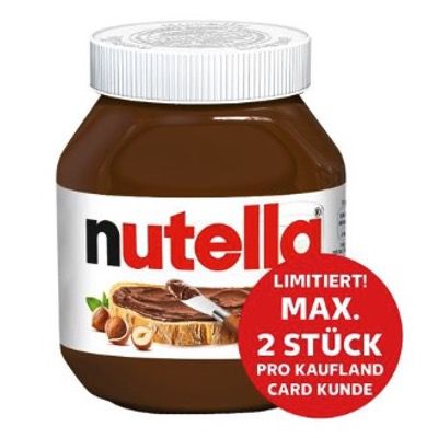 🌰 Nutella 750g im Kaufland ab 3,49€ – maximal 2 Stück