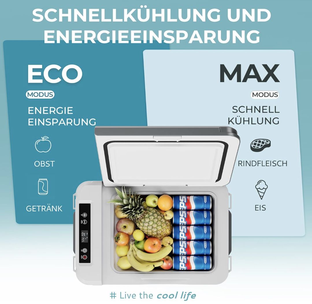 🚗🥶 EUHOMY 10L Kompressor Kühlbox mit  20℃ bis +20℃ für 109,99€ (statt 125€)