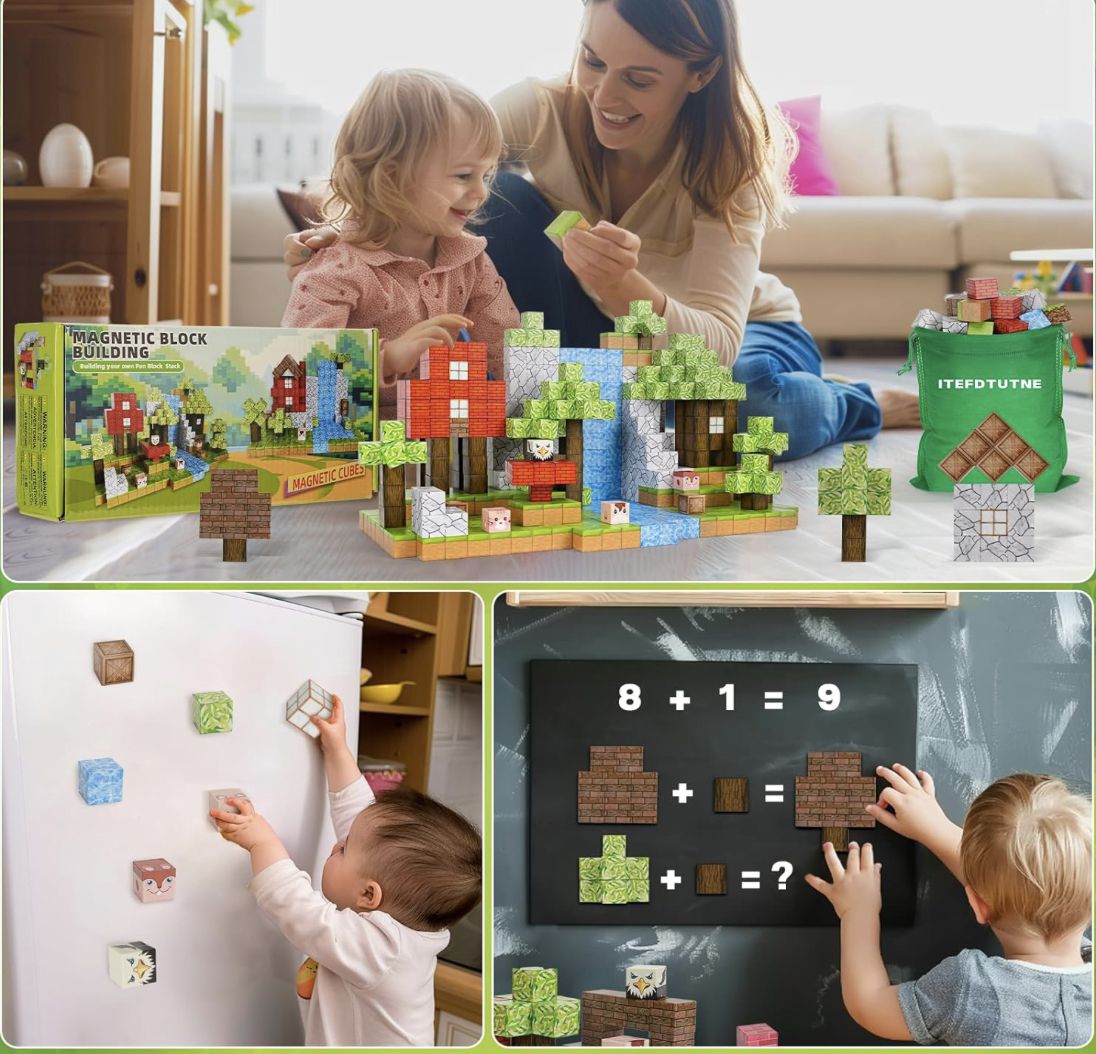 👦🏼🏗️ Magnetische 109tlg. Bauklötze Kinder Set für 13,99€ (statt 28€)