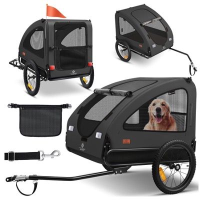 🚲 🦮 KESSER Fahrrad-Hundeanhänger Boxer 600D 2in1 250L für 96,80€ (statt 139€)