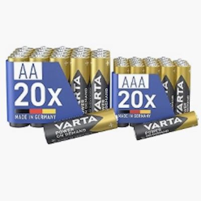 🇩🇪🔋 40er Mischpack VARTA Batterien in AA & AAA ab 14,99€ (statt 19€)
