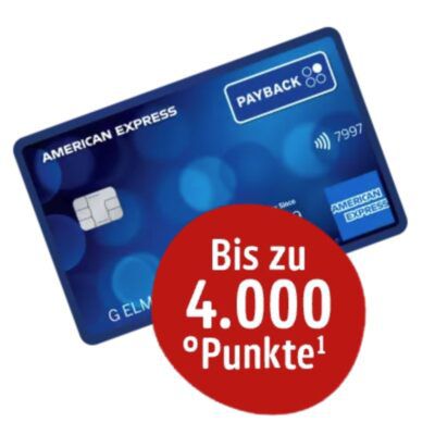 🔥 Payback American Express Kreditkarte dauerhaft kostenlos + 4.000 Punkte (40€) geschenkt