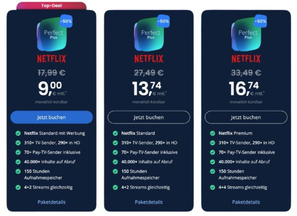 🧨 waipu Geburtstag mit 50% Rabatt   inkl. Netflix, Disney+ oder ohne ➡️ z.B.: alle TV Sender + Netflix ab 9€