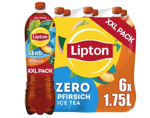 🥤 6x 1,75L Lipton Ice Tea Zero 🍋 Lemon oder 🍑 Peach für 8,99€ (statt 13€)   nur 0,85€ / Liter