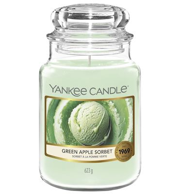🍏🕯️ 623g Yankee Candle Green Apple Sorbet Duftkerze im Glas für 24,39€ (statt 33€)