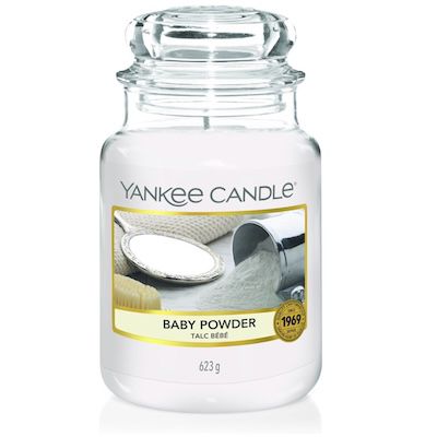 👼🏻 623g Yankee Candle Baby Powder Duftkerze im Glas für 20,43€ (statt 29€)