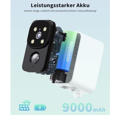 🏡📹 Pesair 4G LTE Überwachungskamera mit SIM Karte für 39,19€ (statt 56€)