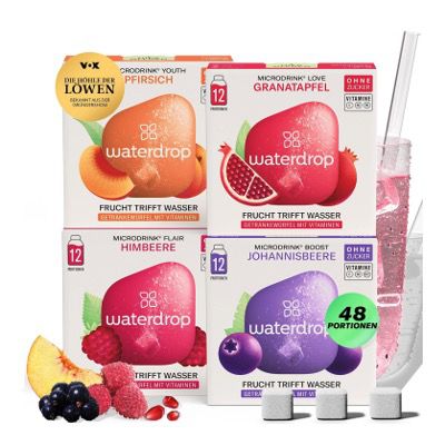 🍓 Waterdrop Microdrink Sommer Set mit 48 Würfeln ➡️ ab 20,37€ (statt 30€)