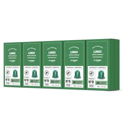 ☕️ 5x 20 by Amazon Lungo Nespresso-Kaffeekapseln für 14,79€ (statt 21€)