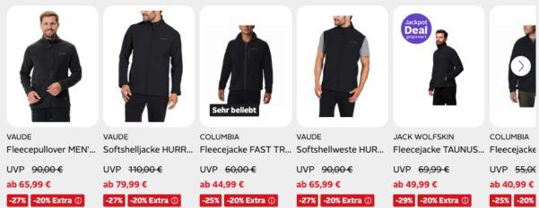 🌨️ VAUDE Herren Rosemoor Fleece Jacket II S 4XL ➡️ für 52,79€ (statt 66€)