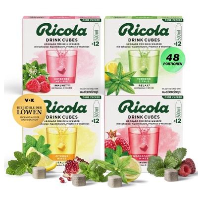 🌿 Waterdrop Ricola Probierpaket mit 48 Portionen ➡️ ab 23,99€ (statt 36€)
