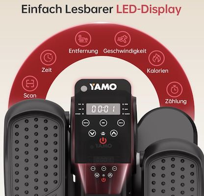 YAMO YE10 Untertisch Ellipsentrainer mit 12 Geschwindigkeiten für 68,99€ (statt 86€)