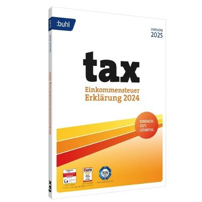 🫰 Steuersoftware tax 2025 für Einkommensteuer 2024 ➡️ als Box für 10,19€ (statt 15€)