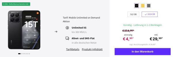 📱 Xiaomi 15T Pro 1 TB für 4,95€ + o2 Unlimited für 29,99€ 💸150€ Bonus + 🔊 Xiaomi Party Speaker