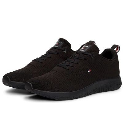 👟 Tommy Hilfiger Corporate Knit Rib Runner Sneaker in Schwarz ab 55,79€ (statt 84€)
