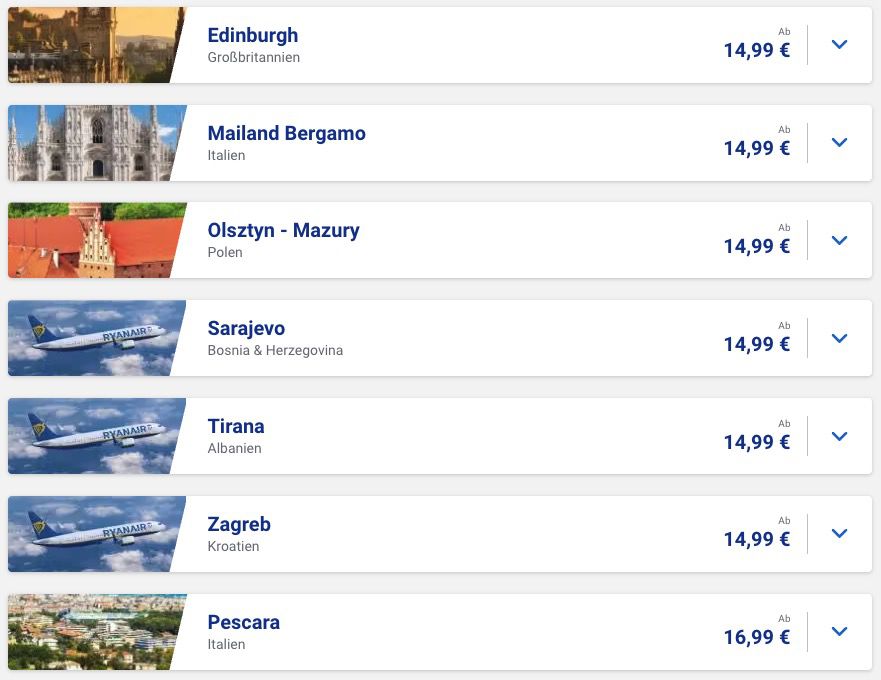 🛩️ Ryanair Fantastische Städtereisen ➡️ Edinburgh, Mailand, London oder Venedig ab 14,99€