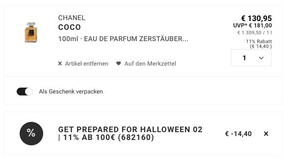 🌺 CHANEL Coco Eau de Parfum 100ml 🧨 für 120€ (statt 196€) ➡️ 50ml 85€ (statt 124€)