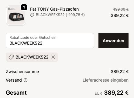 đ Burnhard Gas-Pizzaofen Fat Tony đ mit 450°C fĂŒr 389,22⏠(statt 499âŹ) đ Burnhard Gas Pizzaofen Fat Tony đ mit 450°C fĂŒr 389,22⏠(statt 499âŹ)