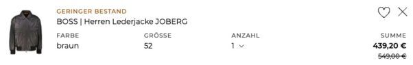 🧥 BOSS Joberg Echtlederjacke für 439,20€ (statt 549€) 🧥 BOSS Joberg Echtlederjacke für 439,20€ (statt 549€)