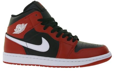 👟 Nike Air Jordan 1 Mid Herren Sneaker Rot Schwarz für 70€ (statt 112€)