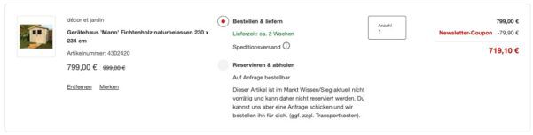 🏡 Décor et Jardin Gerätehaus Mano mit 230x233cm für 719,10€ (statt 999€) 🏡 Décor et Jardin Gerätehaus Mano mit 230x233cm für 719,10€ (statt 999€)