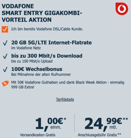 🍏💨 Apple iPad 2025 + Pencil + 20€ Amazon für 1€   mit Vodafone Allnet 20GB ab 24,99€   1x 999GB