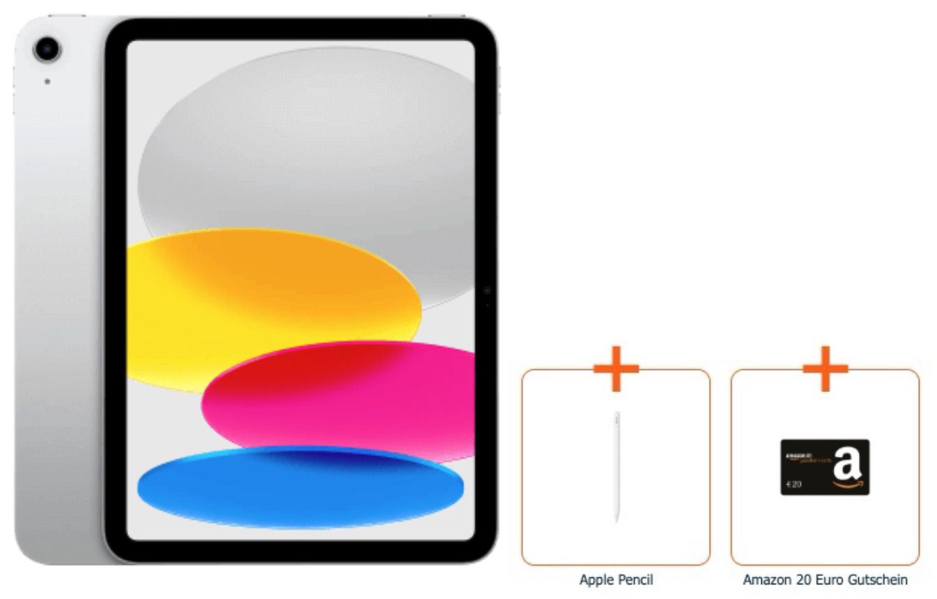 🍏💨 Apple iPad 2025 + Pencil + 20€ Amazon für 1€   mit Vodafone Allnet 20GB ab 24,99€   1x 999GB