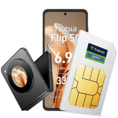 🧨 Nubia Flip 5G (256GB) für 1€ 📱 mit o2 Allnet 10GB für 6,99€ mtl. + McAffee