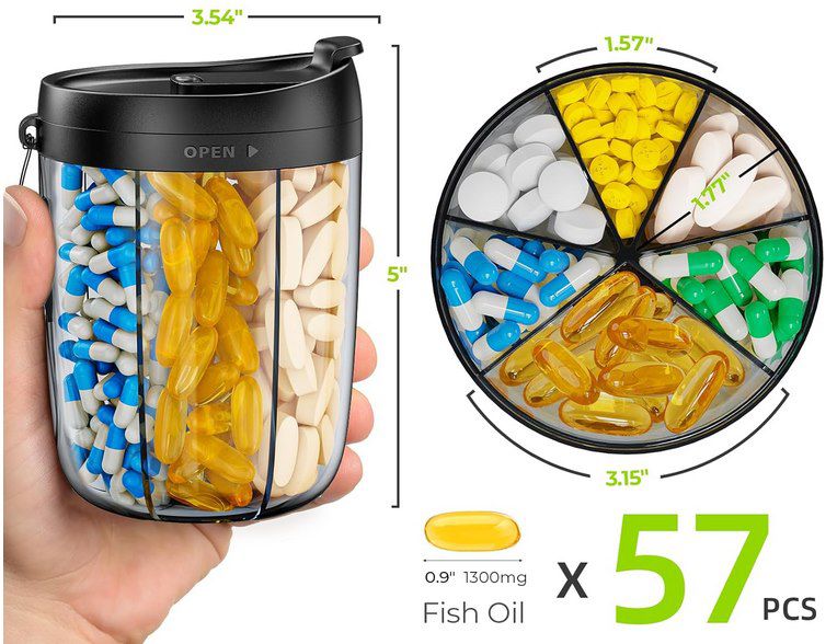 💊 AUVON Tablettenbox mit 6 Fächer + 20 Aufkleber für 7,99€ (statt 10€) 💊 AUVON Tablettenbox mit 6 Fächer + 20 Aufkleber für 7,99€ (statt 10€)