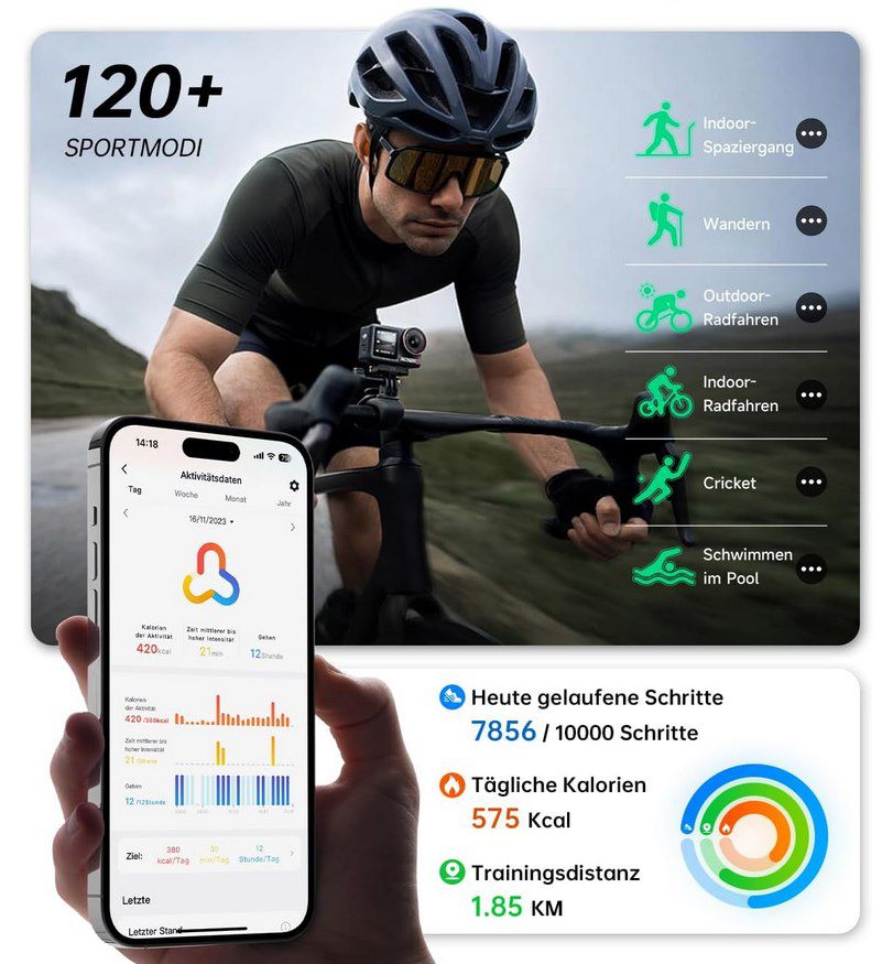 ⌚ IDW28 Smartwatch mit 120 Sportmodi, Herzfrequenz  & SpO2 Monitor für 19,99€ (statt 40€)