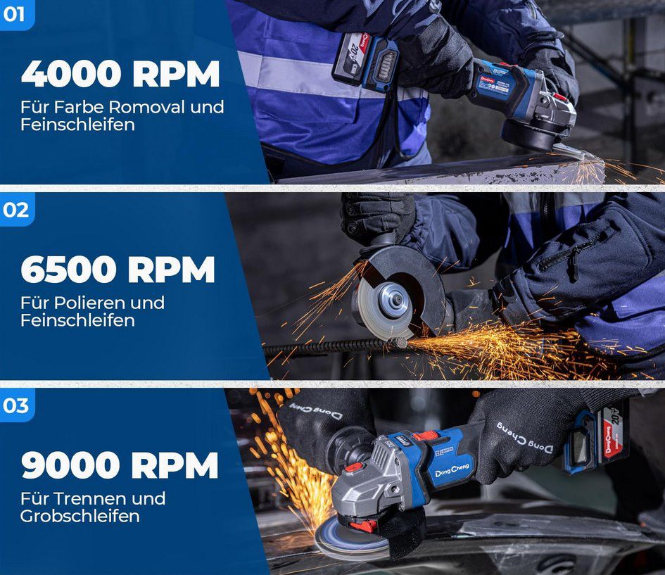 👷‍♂️ DongCheng Akku Winkelschleifer 18V inkl. 4Ah Akku + Ladegerät für 71,99€ (statt 120€)
