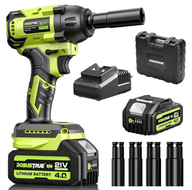 💪 Robustrue 21V Akku Schlagschrauber mit 550Nm & 4Ah Akku für 39,99€ (statt 80€)