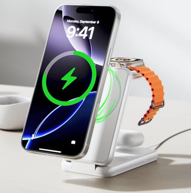 🔋 iVANKY 3in1 faltbare Wireless Ladestation für 17,99€ (statt 25€)