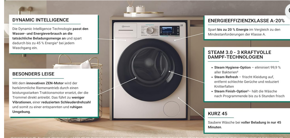 Bauknecht B6R 88 SILENCE Waschmaschine 8kg für 404,24€ (statt 499€)