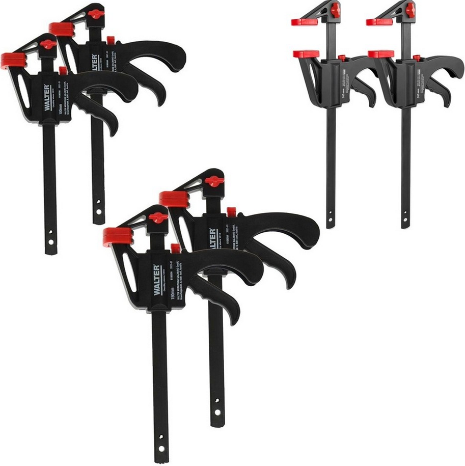 WALTER Schnellspannzwingen Set 6tlg. Spannweite 100, 150, 300mm für 19,90€ (statt 30€)