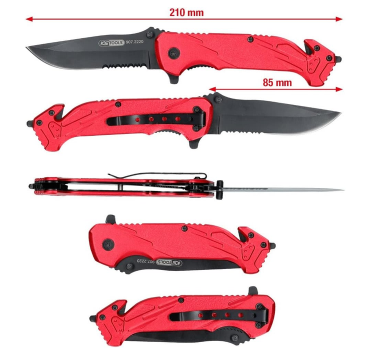 KS Tools Klappmesser mit Arretierung und Gurtschneider für 9,79€ (statt 15€)