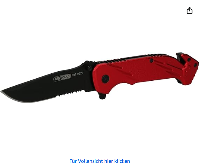 KS Tools Klappmesser mit Arretierung und Gurtschneider für 9,79€ (statt 15€)